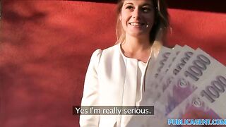 Czech pickup artist quickly tricked a girl into sex by offering her lots of money