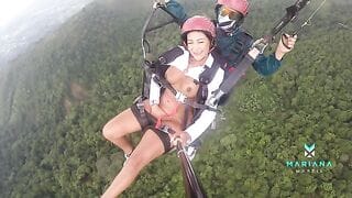 Mariana Martix Squirts while Paragliding