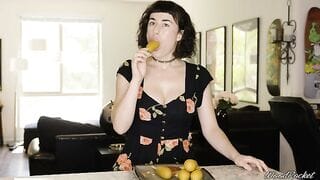 Porn Stars Eating: Olive Glass Loves Corn Dogs