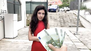 Cutie Plays Street Game and Gets Tempting Offer - Deepthroat and Rough Sex