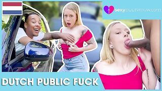 INTERRACIAL PUBLIC: Black Guy Fucks Teen In His Car: CHRYSTAL SINN (Holland Porn) - SEXYBUURVROUW