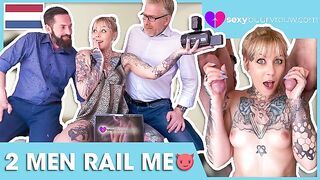 Dutch MMF with tattoo slut: NAYOMI SHARP (NETHERLANDS) - SEXYBUURVROUW