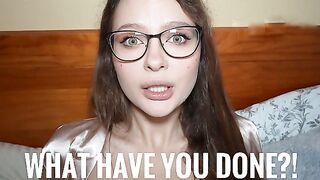 «Did you cum in my pussy?» Creampie my stepmom after rub her pussy.