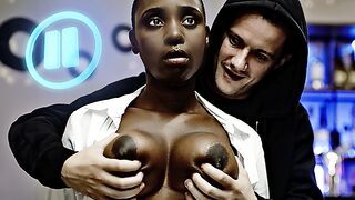 Black African Ebony Girl Freeze Fucked & Creampied by Creep Burglar - Interracial Time Stop Fetish
