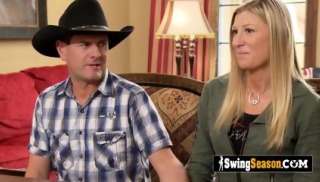 COWBOY goes to the SWINGER HOUSE with his BISEXUAL wife