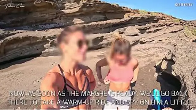 TWO BITCHES ON THE BEACH&colon; my cock exposed to two fit girls on the beach