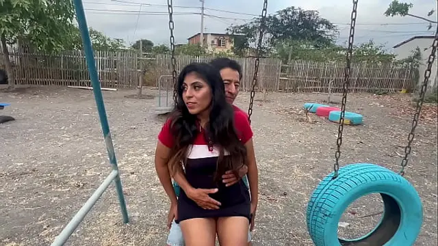 And if they discover us&quest; &comma; fun sex in a public park with my fucking whore girlfriend and a horny stranger
