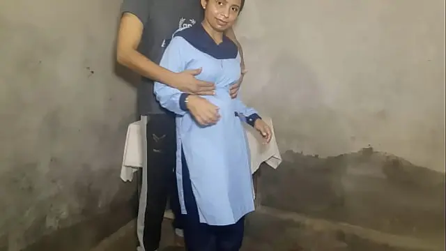 Indian virgin school girl fucked her teacher for the first time&comma; hindi sex