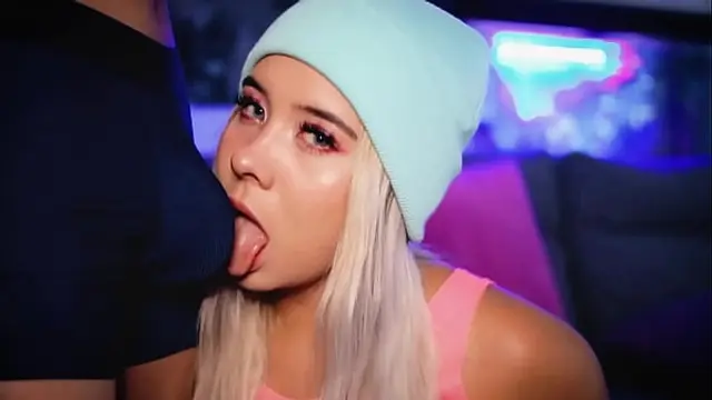 Horny blonde with cute face seduces her partner's cock for you