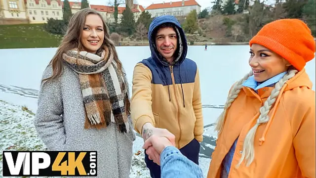 SWAP4K&period; A Sunday walk ended up as having a hot girl with in our bed&comma; it was her first threesome