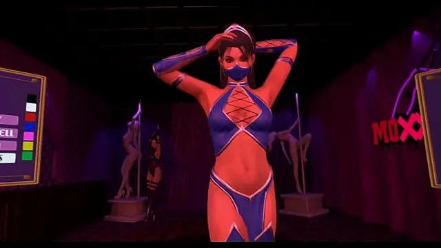 Blowjob and fuck with Kitana from Mortal Kombat in Purple Dream &lpar;VR Game&rpar;