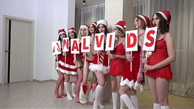 Christmas Anal Orgy 8v4 with Goldie Small Carla Cage Ellis Baileys Sofi Li Rina Ray Fiore Sun and Milena Briz - Backstage &Scy;amera 2