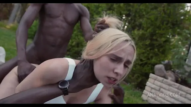 DP 2on1 - Two black guys robbed the house and took the anal virginity of Aura Sin FLX005