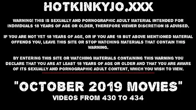 OCTOBER 2019 News at HOTKINKYJO site&colon; double anal fisting&comma; prolapse&comma; public nudity&comma; large dildos