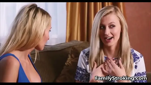 FamilyStroking - Hot Stepmom Teaches Hot Skinny Blonde Teen Stepdaughter - Alexa Grace&comma; Deanna Dare