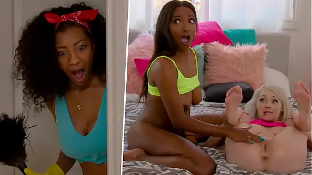 Ebony stepMom Joins an Interracial Squirting Threesome with her Lesbian stepDaughter &mdash; MILFED