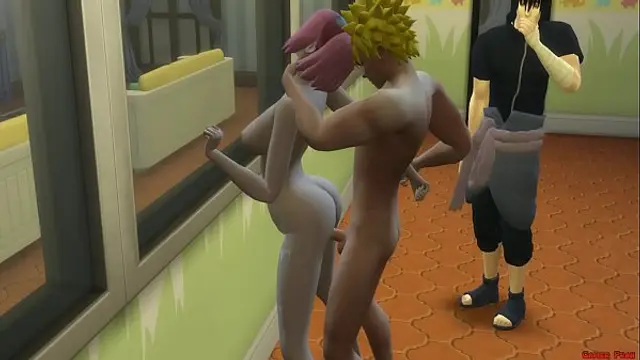 Naruto Fucks Sakura Anal in Front of her Cuckold Husband Sasuke wants to k&period; Naruto