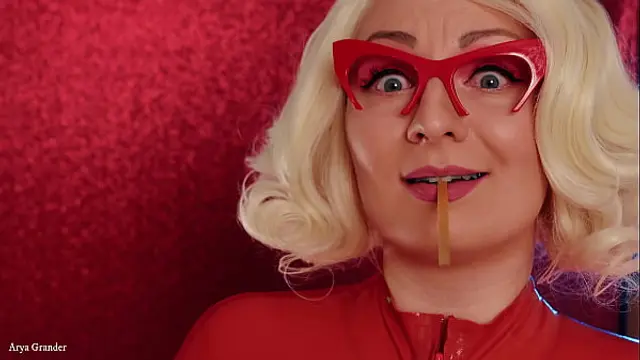 ASMR mukbang latex eating video - in braces