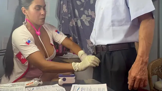 doctor threesome&comma; she takes out the semen from her patient's stepbrother and masturbates her cute hot and slutty busty and big ass patient