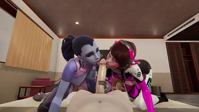 Overwatch Compilation D&period;VA and Widowmaker l 3d animation