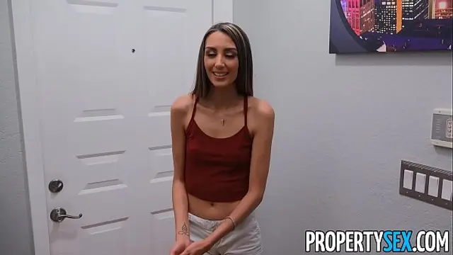 PropertySex - Sexy slim Latina tenant fucks her landlord's big cock