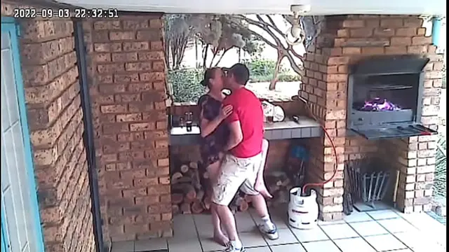 Spy camera &colon; couple caught fucking on the porch of the nature reserve