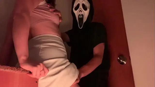 I'm home alone and when I go into the bathroom everything turns into a horror movie&period;