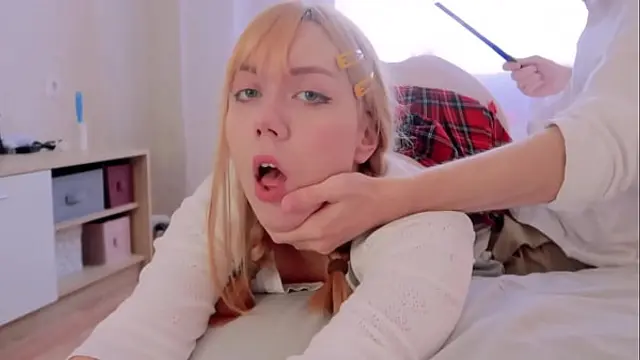 Step sister spanked to for misbehave and got anal creampie