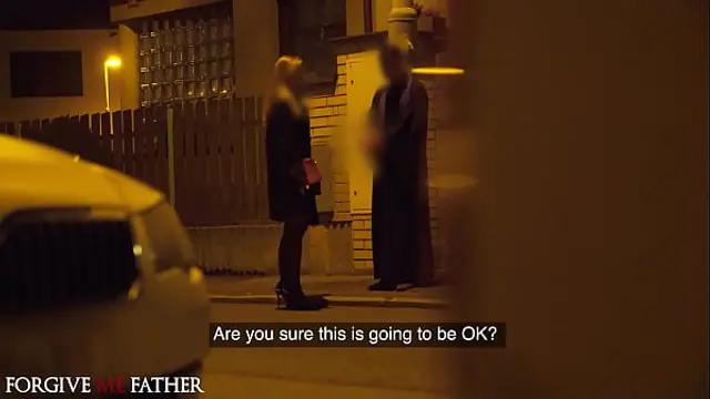 DEVIANTE - A blonde cheated girlfriend confides in the preacher and rides his big cock