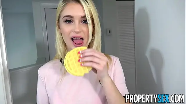 PropertySex - Hot petite blonde teen fucks her roommate