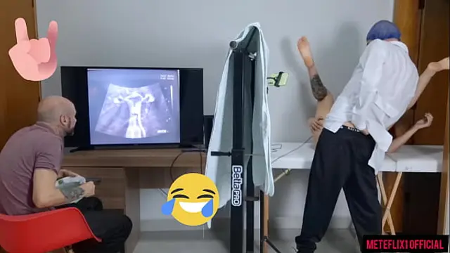 Cuckold takes wife to clandestine gynecologist for ultrasound&excl;