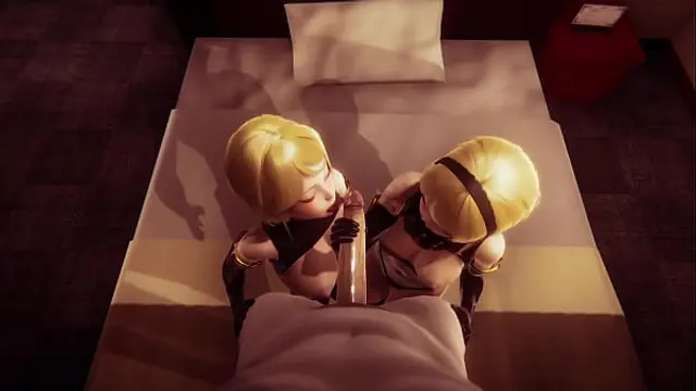 Fucked the twins from Nier&colon; Automata l 3D hentai anime