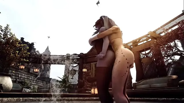 Futa x Female Elanor and Pei sexy time