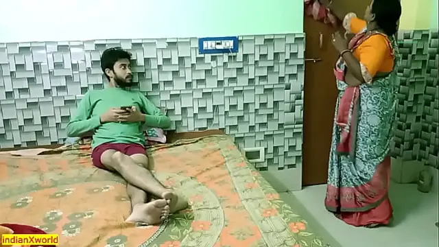 Indian teen boy fucking with hot beautiful maid Bhabhi&excl; Uncut homemade sex