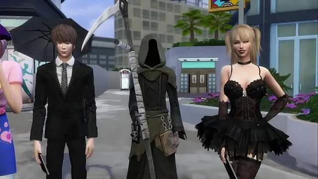d&period; Note Porn Light Fucks Misa Beside The Grim Reaper Emo Teen Anime Hentai
