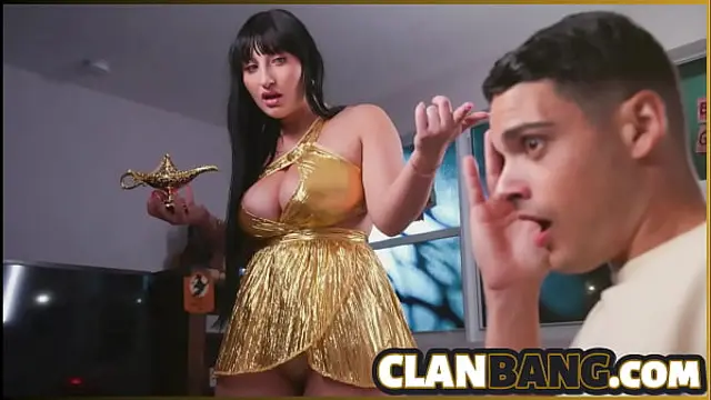 Arabian Princess With a Genie Lamp and House Party