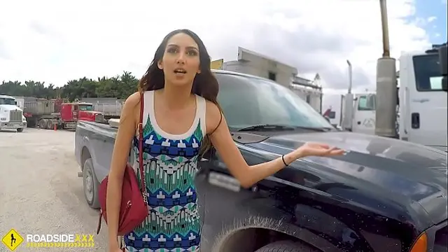Roadside - Spicy Latina fucks a big dick to free her car