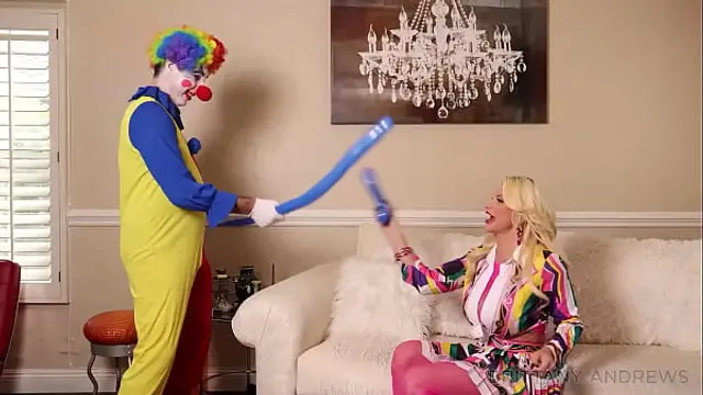 Blonde Brittany Andrews Sucks And Rides Clown Marcus London's Cock&excl;