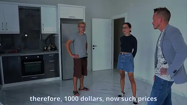 The Husband watches his Wife being Fucked by a realtor for a Discount&excl;