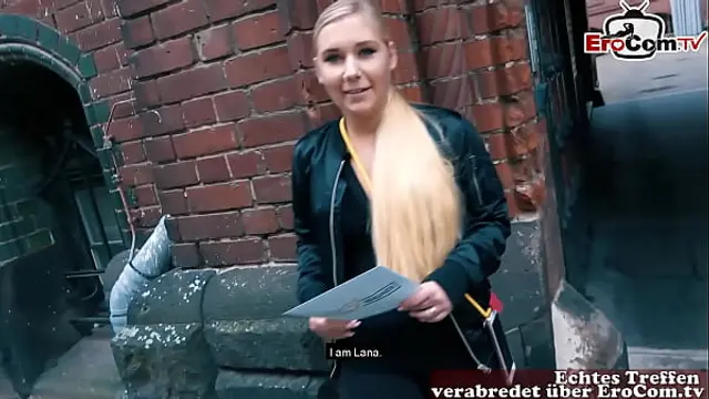 German Milf with big tits pick up a Teen for lesbian sex