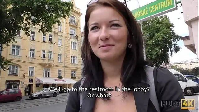 HUNT4K&period; Cuckold is ready to watch how his chick is having dirty fun