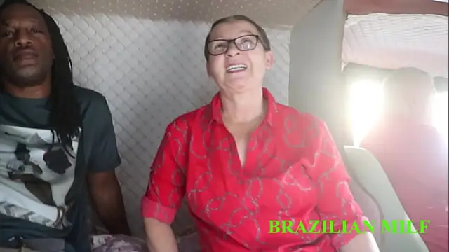 The big-dicked black guy fucked the naughty grandma in the motorhome &lpar;FULL VIDEO ON RED SHEER&rpar;