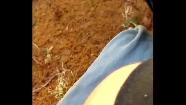 AquaPussy rubbing her clit in the woods