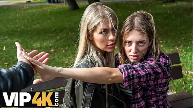 VIP4K&period; Hot and playful blonde Zlata Shine is cheating on her GF with a Big Boss