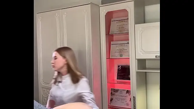 The beauty came for a deep bikini waxing&comma; most likely she is getting ready for hot sex