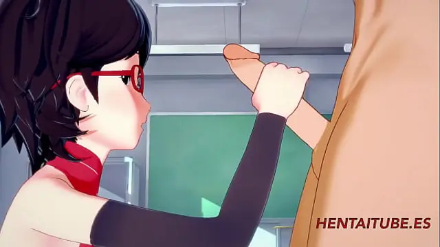 Boku no Hero Boruto Naruto Hentai 3D - Bakugou Katsuki &amp; Sarada Uzumaki Sex at School - Animation Hard Sex Manga