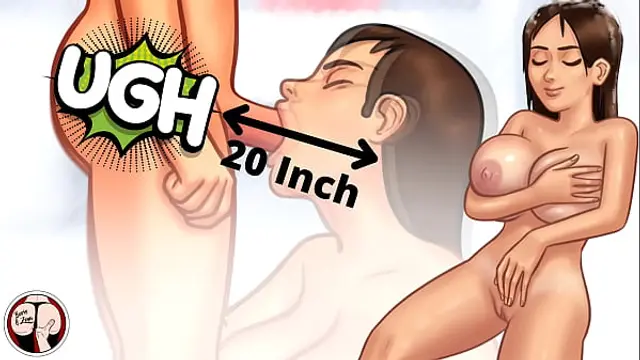 OMG&period; This big tits stepsister can put 20inch dick very deep in throat