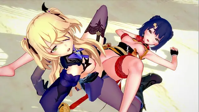 Genshin Impact - Xiangling and Fischl Lesbian Sex &lbrack;3D Hentai&comma; 4K&comma; 60FPS&comma; Uncensored&rsqb;