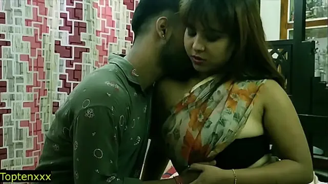 Indian beautiful Hot model sex with teen boy at home&excl; with clear hindi audio&excl; sharee sex