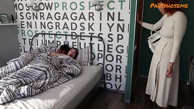 Stepmom Walks In On Step Daughter Having Sex and Joins In FFM Threesome